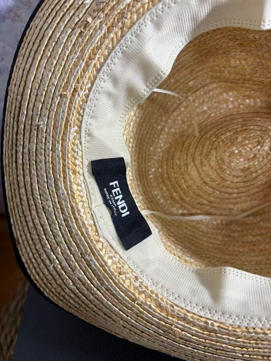 Fendi Straw Wide Brim Hat main image 4